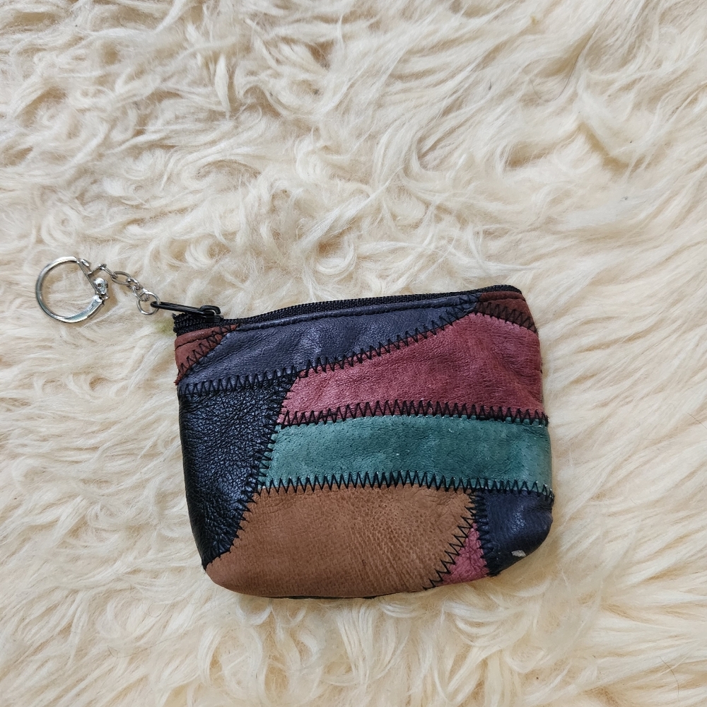 Vintage Patchwork Leather Coin Purse